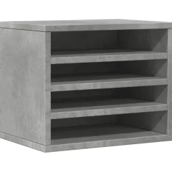 vidaXL dueslag til skrivebord 36x26x29,5 cm konstrueret træ betongrå
