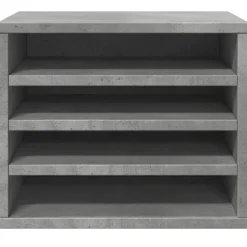 vidaXL dueslag til skrivebord 36x26x29,5 cm konstrueret træ betongrå