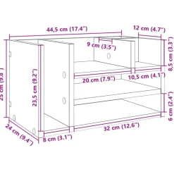 vidaXL dueslag 44,5x24x25 cm konstrueret træ brun egetræsfarve
