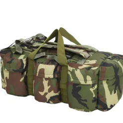 vidaXL duffelbag i 3-i-1 army-stil 45 l camouflage