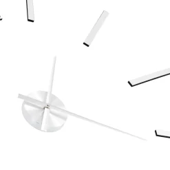 vidaXL 3D-vægur moderne design 100 cm XXL sølvfarvet