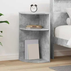 vidaXL Endebord Beton Grå 29,6 x 29,6 x 60 cm Konstrueret træ