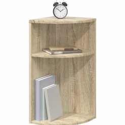 vidaXL Endebord Sonoma eg 29,6 x 29,6 x 60 cm Konstrueret træ