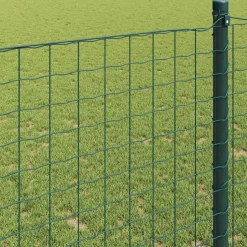 vidaXL Euro Hejn Grøn 0,4 x 10 m PVC-belagt jern