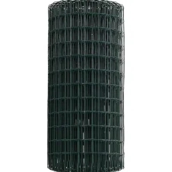 vidaXL Euro Hejn Grøn 0,4 x 10 m PVC-belagt jern