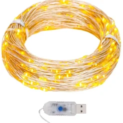 vidaXL fairylights-lyskæde 40 m 400 LED'er 8 funktioner varm hvid