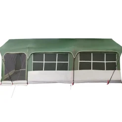 vidaXL Familietelt med tag Grøn og Hvid 620 x 322 x 240 cm Polyester