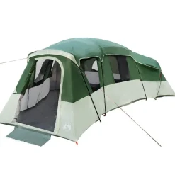 vidaXL Familietelt med tag med opbevaring Grøn 762 x 655 x 218 cm taft