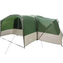 vidaXL Familietelt 12-personer med tag Grøn og Hvid 760 x 645 x 230 cm