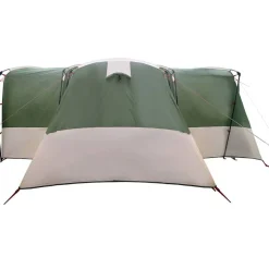 vidaXL Familietelt 12-personer med tag Grøn og Hvid 760 x 645 x 230 cm