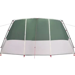 vidaXL Familietelt 12-personer med tag Grøn og Hvid 760 x 645 x 230 cm
