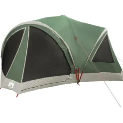 vidaXL Familietelt til 10 personer Grøn og Grå 460 x 430 x 214 cm