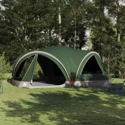 vidaXL Familietelt til 10 personer Grøn og Grå 460 x 430 x 214 cm