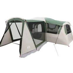vidaXL Familietelt til 20 personer Grøn og Hvid 745 x 700 x 217 cm
