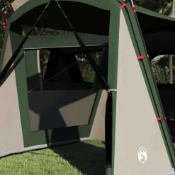 vidaXL Familietelt til 20 personer Grøn og Hvid 745 x 700 x 217 cm