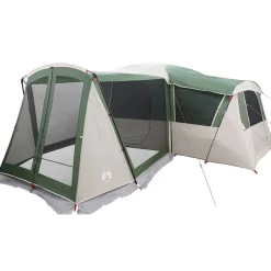 vidaXL Familietelt til 20 personer Grøn og Hvid 745 x 700 x 217 cm