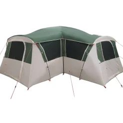vidaXL Familietelt til 20 personer Grøn og Hvid 745 x 700 x 217 cm