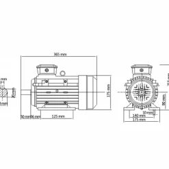 vidaXL 3-faset elektrisk motor 2,2 kW/3 hk 2-polet 2840 o/m aluminium