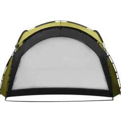 vidaXL festtelt med LED og 4 sidevægge 3,6x3,6x2,3 m blå
