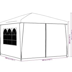 vidaXL festtelt 3x3 m grøn