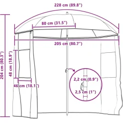 vidaXL Fisker Parasol Camouflage 240 x 210 cm Oxford polyester