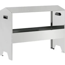 vidaXL Fodertrug til husdyr Sølv 79 x 35 x 62 cm Galvaniseret stål