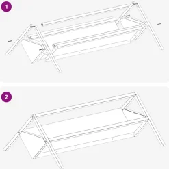 vidaXL Fodertrug til husdyr Sølv 111 x 76 x 38 cm Galvaniseret stål
