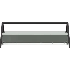 vidaXL Fodertrug til husdyr Sølv 111 x 76 x 38 cm Galvaniseret stål