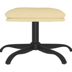 vidaXL fodskammel 60x60x36 cm fløjl cremefarvet