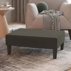 vidaXL fodskammel 78x56x32 cm fløjl mørkegrå