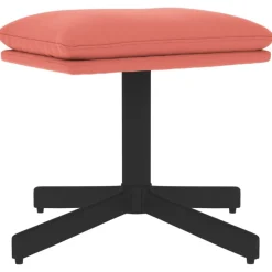 vidaXL fodskammel 60x60x36 cm fløjl lyserød