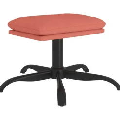 vidaXL fodskammel 60x60x36 cm fløjl lyserød