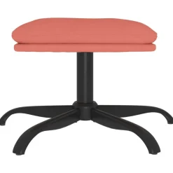 vidaXL fodskammel 60x60x36 cm fløjl lyserød