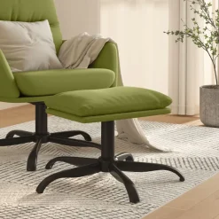 vidaXL fodskammel 60x60x36 cm fløjl lysegrøn
