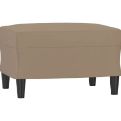 vidaXL fodskammel 60x50x41 cm kunstlæder cappuccino