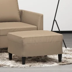 vidaXL fodskammel 60x50x41 cm kunstlæder cappuccino