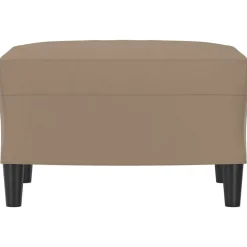 vidaXL fodskammel 60x50x41 cm kunstlæder cappuccino
