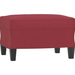 vidaXL fodskammel 60x50x41 cm kunstlæder Vinrød
