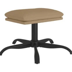 vidaXL fodskammel 60x60x36 cm kunstlæder cappuccino