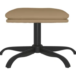 vidaXL fodskammel 60x60x36 cm kunstlæder cappuccino
