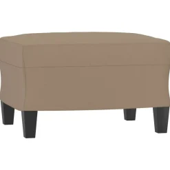 vidaXL fodskammel 60x50x41 cm kunstlæder cappuccino