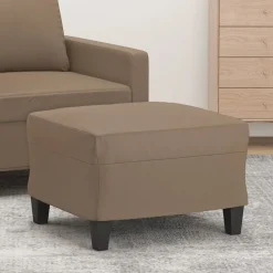 vidaXL fodskammel 60x50x41 cm kunstlæder cappuccino