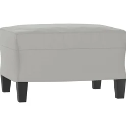 vidaXL fodskammel 60x50x41 cm mikrofiberstof lysegrå