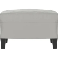 vidaXL fodskammel 60x50x41 cm mikrofiberstof lysegrå