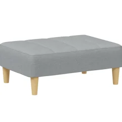 vidaXL fodskammel 77x55x31 cm stof lysegrå
