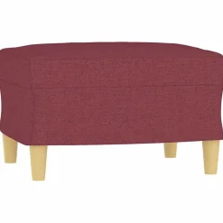 vidaXL fodskammel 60x50x41 cm stof vinrød