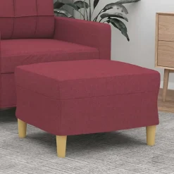 vidaXL fodskammel 60x50x41 cm stof vinrød