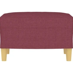 vidaXL fodskammel 60x50x41 cm stof vinrød