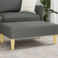 vidaXL fodskammel 77x55x31 cm stof mørkegrå