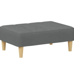vidaXL fodskammel 77x55x31 cm stof mørkegrå